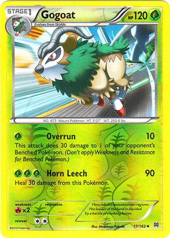 Pokemon - Gogoat (17/162) - XY Breakthrough - Reverse Holo